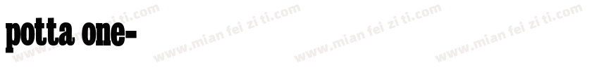 potta one字体转换